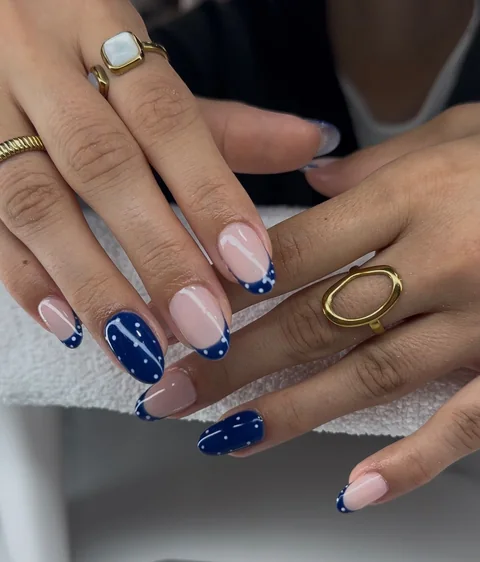 French bleue et pois blancs — Lazoya à La Rochelle