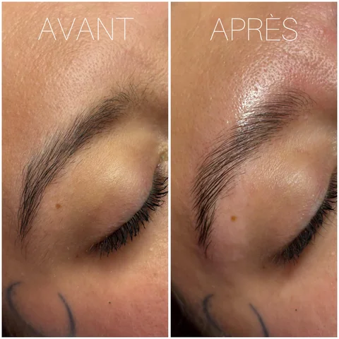 Sourcils : avant / après — Lazoya à La Rochelle